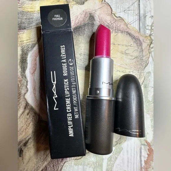 MAC COSMETICS BNIB FULL FUCHSIA AMPLIFIED CREME Lipstick VERY RARE Limited Pink